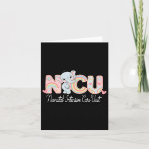 Tarjeta Elephant Nurse Nicu Team Rn auto intensivo neonata