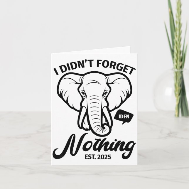 Tarjeta Elephant Quote, Elephant Lover, Elephant Zoo Anima (Anverso)