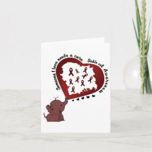 Tarjeta Elephant Sickle Cell Tee Alguien Que Me Encanta Ne