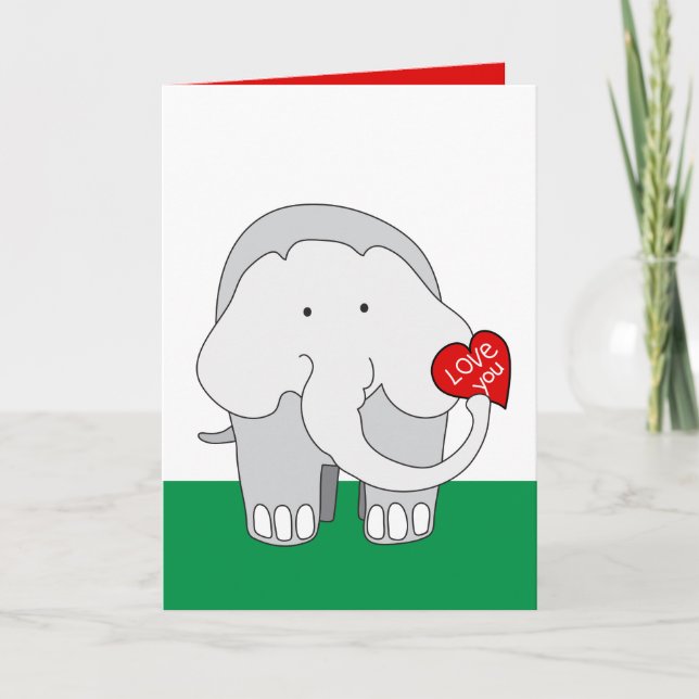 Tarjeta Elephant Valentine (Anverso)
