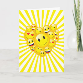 Tarjeta Elevación del brillo del sol amarillo positivo vib