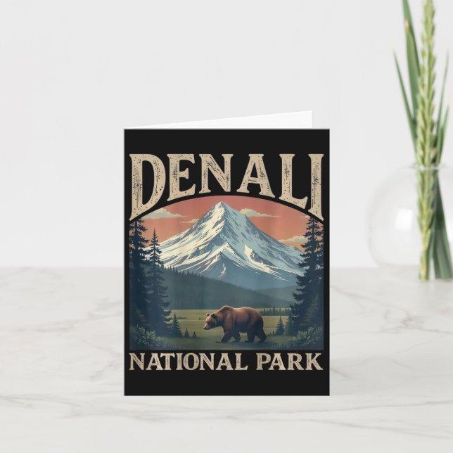 Tarjeta Elevación máxima de montaña de denali Alaska Nat (Anverso)