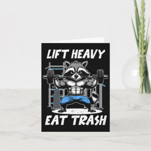 Tarjeta Elevador Pesado Comer Trash Halterofilia Construcc