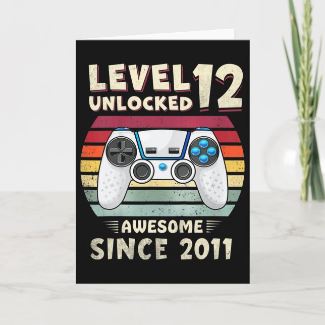 Tarjeta Eleven 11yr Bday Boy Funny Gamer 11th 11 Year Old  (Anverso)