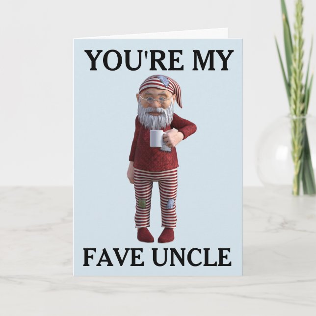 TARJETA ELF DEL CUMPLEAÑOS GNOME DEL TÍO (Anverso)