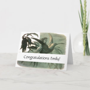 Tarjeta Elf Fairies Elves Moon Night Scene Bird Flying