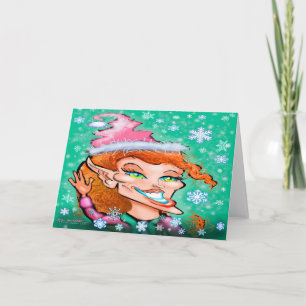 Tarjeta Elf para navidades