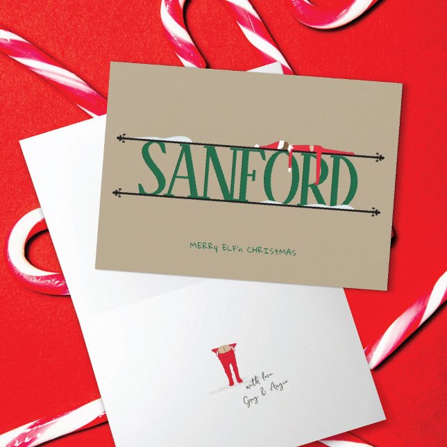 Tarjeta Elf Shenanigans Green & Tan Folded (Subido por el creador)