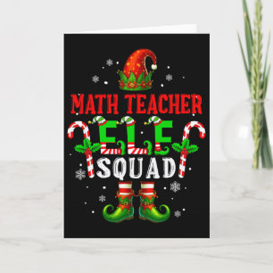 Tarjeta Elfo del equipo de profesor de matemáticas Sombrer