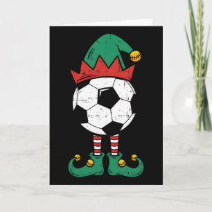 Tarjeta Elfo del Fútbol Navidad Divertido Elfo de Navidad