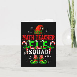 Tarjeta Elfo equipo de profesor de matemáticas sombrero de