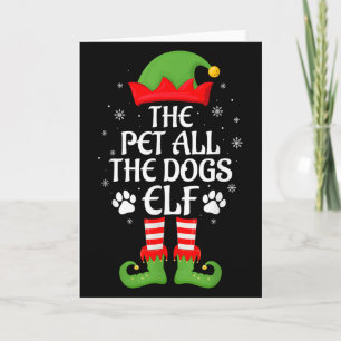Tarjeta Elfo familia mascotas todos los perros Elfo escuad
