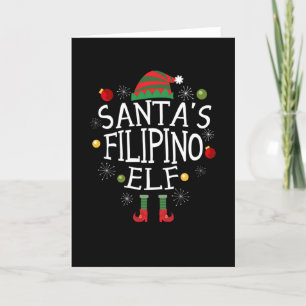 Tarjeta Elfo Filipino de Santa - Navidad en Filipinas