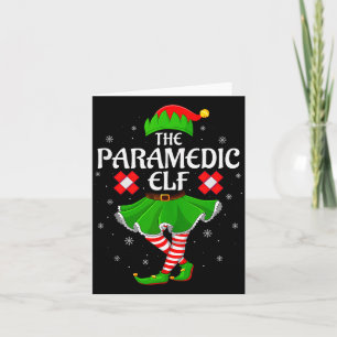 Tarjeta Elfo Paramédico Navidad Familia Chicas Mujeres Elf