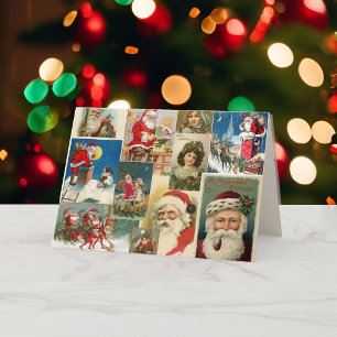Tarjeta Elfos de Santa Victoriano Opción de Foto Navidad
