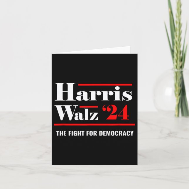 Tarjeta Elige a Kamala Harris y amp; Tim Walz 2024 (Anverso)