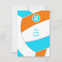 elige CUALQUIER color voleibol cumpleaños o felici