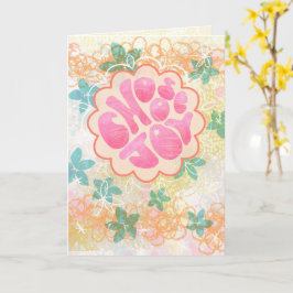 Tarjeta Elige la Alegría – Letra a Mano Abstracta y Motiva