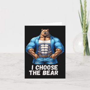 Tarjeta Elige La Tendencia Funny Del Oso, Enojado Cita Fem