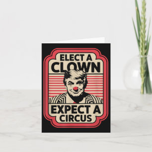 Tarjeta Elige Un Payaso Esperando Que Un Circo Impete A Tr
