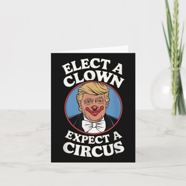 Tarjeta Elige Un Payaso Esperando Que Un Circo Impete A Tr (Anverso)
