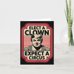 Tarjeta Elige Un Payaso Esperando Que Un Circo Impete A Tr