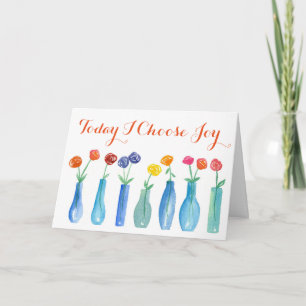 Tarjeta Elijo hoy las flores subiós alegría inspiradoras