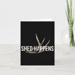 Tarjeta Elk Hunter Shed Sucede En La Cacería Graciosa De C