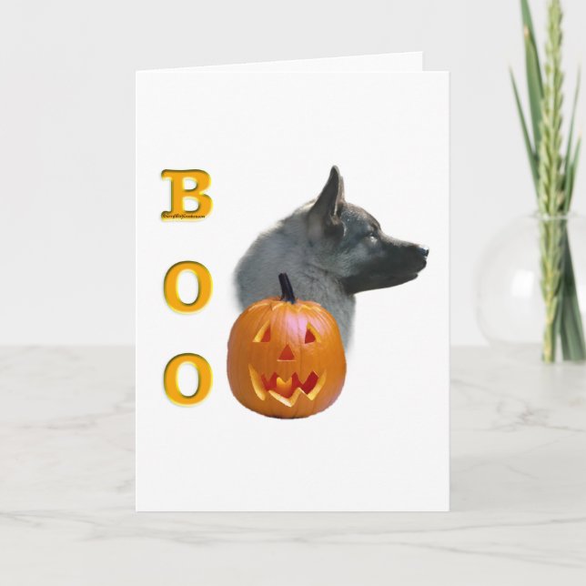 Tarjeta Elkhound Boo noruego (Anverso)