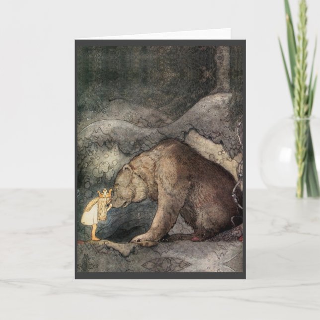 Tarjeta Ella besó la nariz del oso (Anverso)