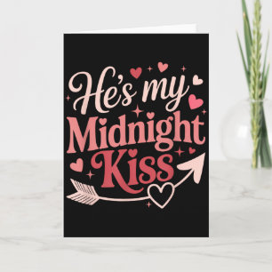 Tarjeta Ella Él Mi Beso De Medianoche Romántico Día De San