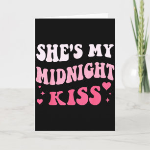 Tarjeta Ella es mi beso de medianoche que dice Pareja romá