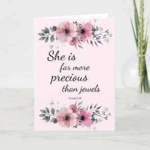 Tarjeta Ella es mucho más preciosa que las joyas