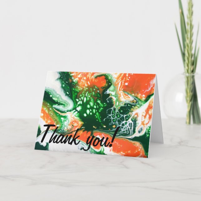 Tarjeta "Ella florece como la Amazonía" Gracias (Anverso)