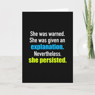 Tarjeta Ella Persistió Elizabeth Warren