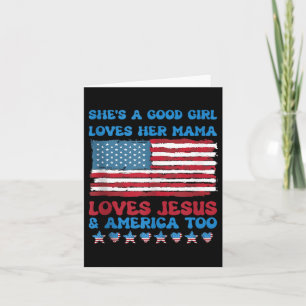 Tarjeta Ella Una Buena Chica Ama A Su Mamá Jesús Y Amor; A