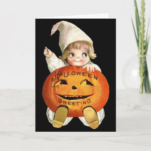 Tarjeta Ellen H. Clapsaddle: Poco muchacho de la calabaza