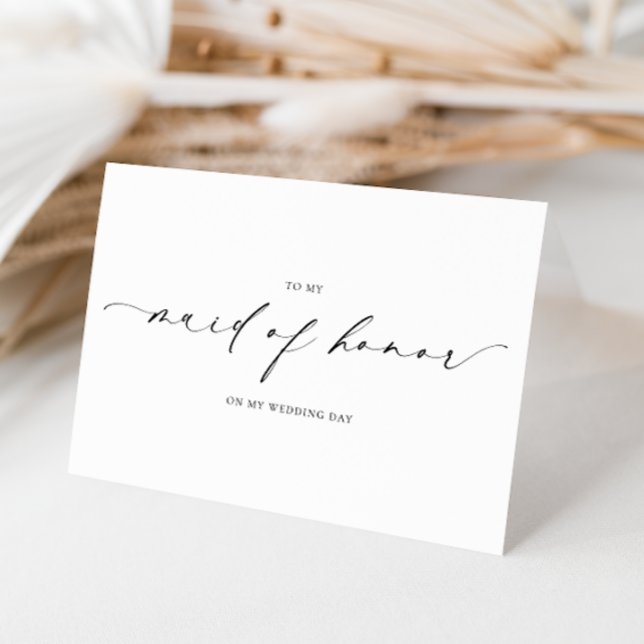 Tarjeta Ellesmere a mi dama de honor día de la boda (Ellesmere To My Maid Of honor Wedding Day Card)