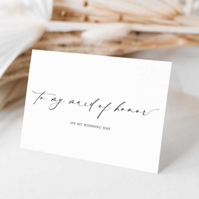 Tarjeta Ellesmere A Mi Días De Matrimonio De Honor (Ellesmere To My Maid Of honor Wedding Day Card)