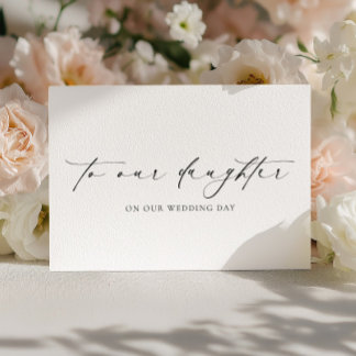 Tarjeta Ellesmere a nuestra hija en nuestro día de bodas