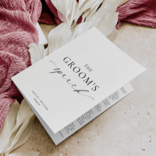 Tarjeta Ellesmere El discurso Boda del Groom