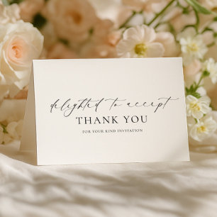 Tarjeta Ellesmere Encantada De Aceptar RSVP
