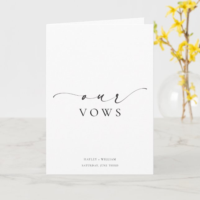 Tarjeta Ellesmere Our Vows Boda Card (flor amarilla)