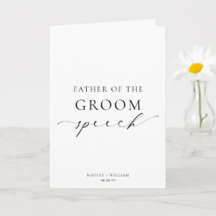 Tarjeta Ellesmere Padre Del Discurso Del Boda De Groom