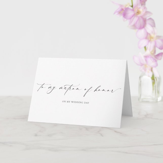 Tarjeta Ellesmere Para Mi Dama De Honor Día De La Boda (Orquídea)