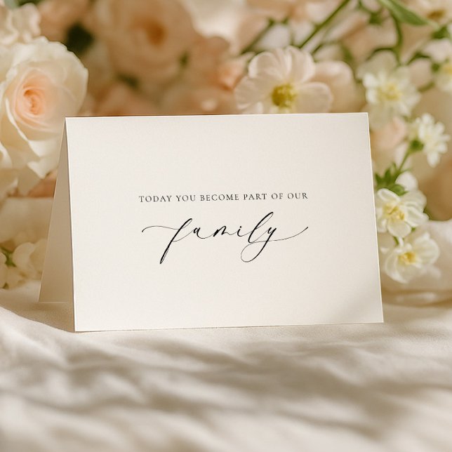 Tarjeta Ellesmere Today You Become Family Wedding Day (Subido por el creador)