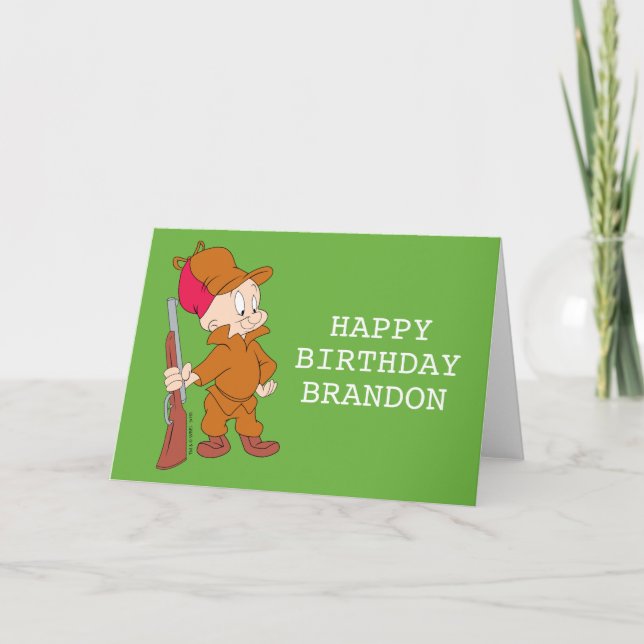 Tarjeta ELMER FUDD™ | Con pistola (Anverso)