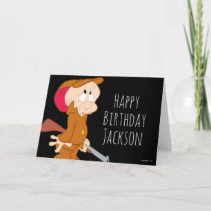 Tarjeta ELMER FUDD™   Pose Asustado