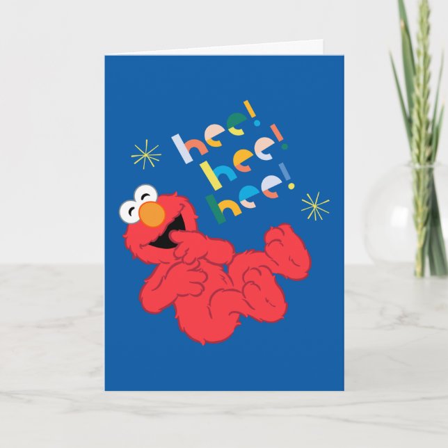 Tarjeta ¡Elmo Hee! ¡Aquí! ¡Aquí! (Anverso)