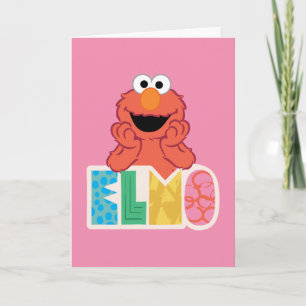 Tarjeta Elmo lindo y diversión